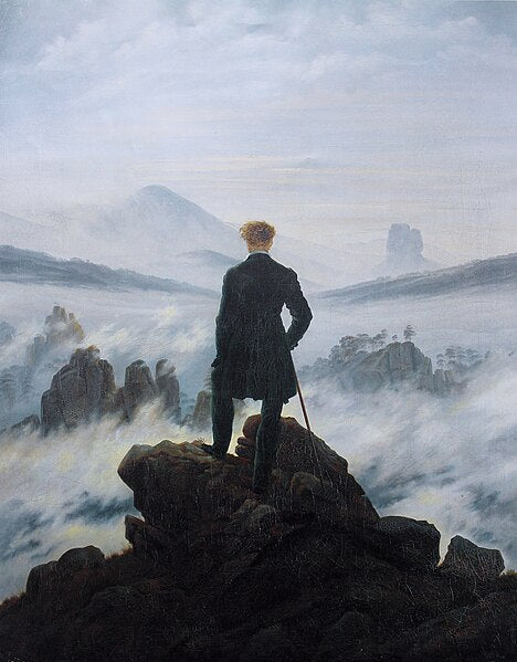 The hiker above the sea of fog